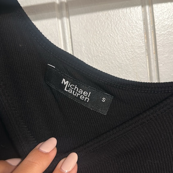 Michael Lauren Off The Shoulder Black Top - Size Small - Picture 3 of 5